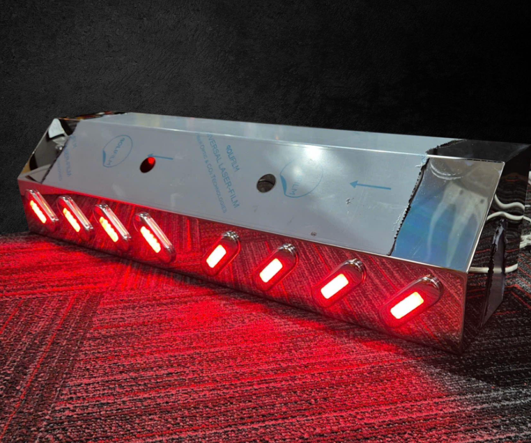 Stainless Steel Airline Box with Red Lens & Red LED