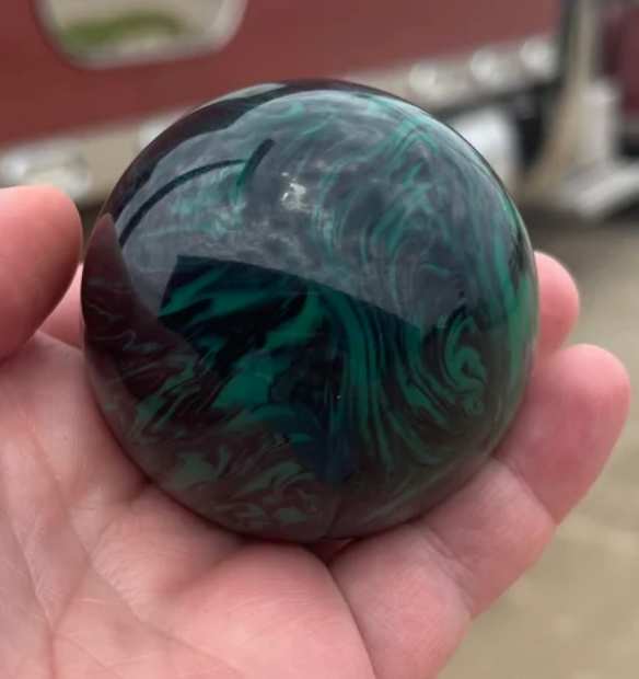Green with Black Marble Ball Shifter