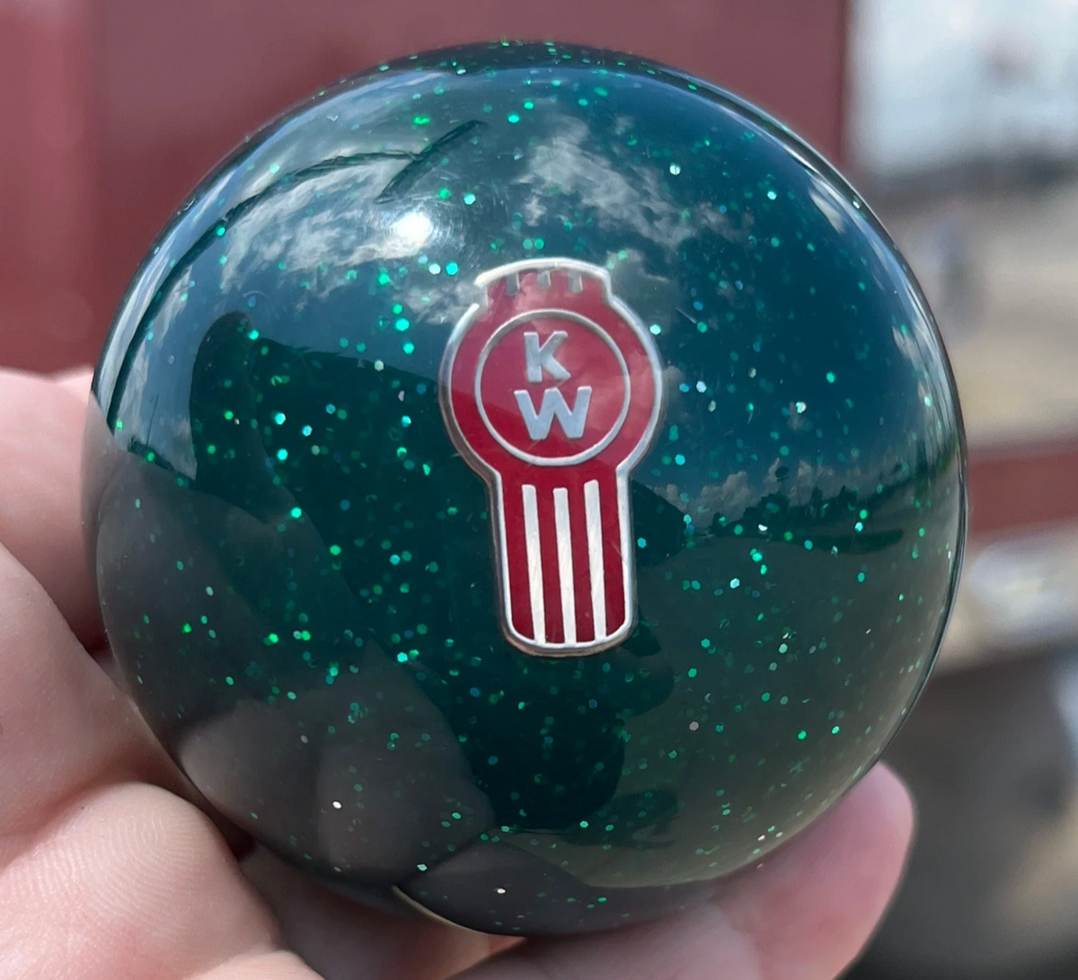 Glitter Green Traditional Kenworth Ball Shifter