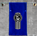 Blue Kenworth Door Hang with Black Tilted Logo