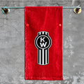 Red Kenworth Door Hang with Black Tilted Logo