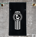 Black Kenworth Door Hang with Black Tilted Logo