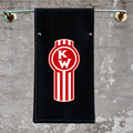 Black Kenworth Door Hang with Red Tilted Logo