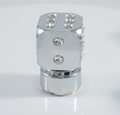 Chrome Dice with Clear Dots Shifter and Adapter