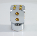 Chrome Dice with Amber Dots Shifter and Adapter
