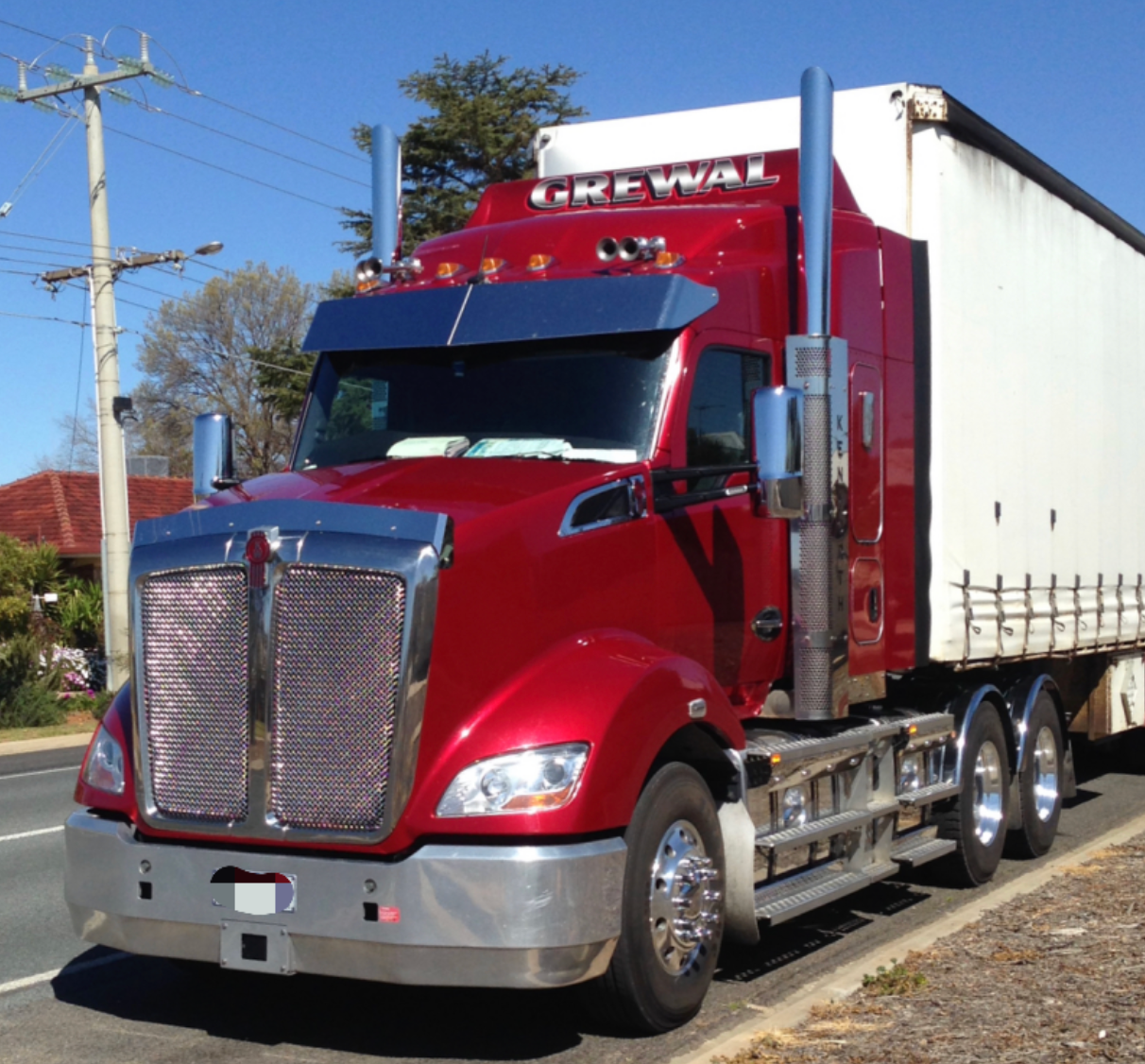 Kenworth Stainless Sunvisor - 14" Boltless to suit T360/410+SAR/610+SAR