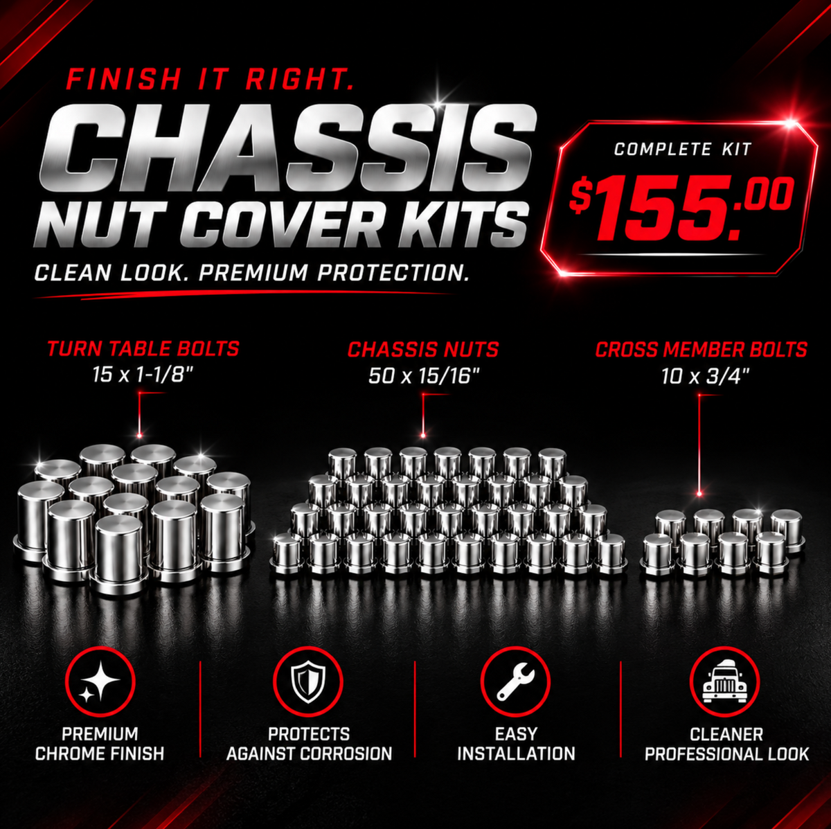 Chassis Kit Nut Covers