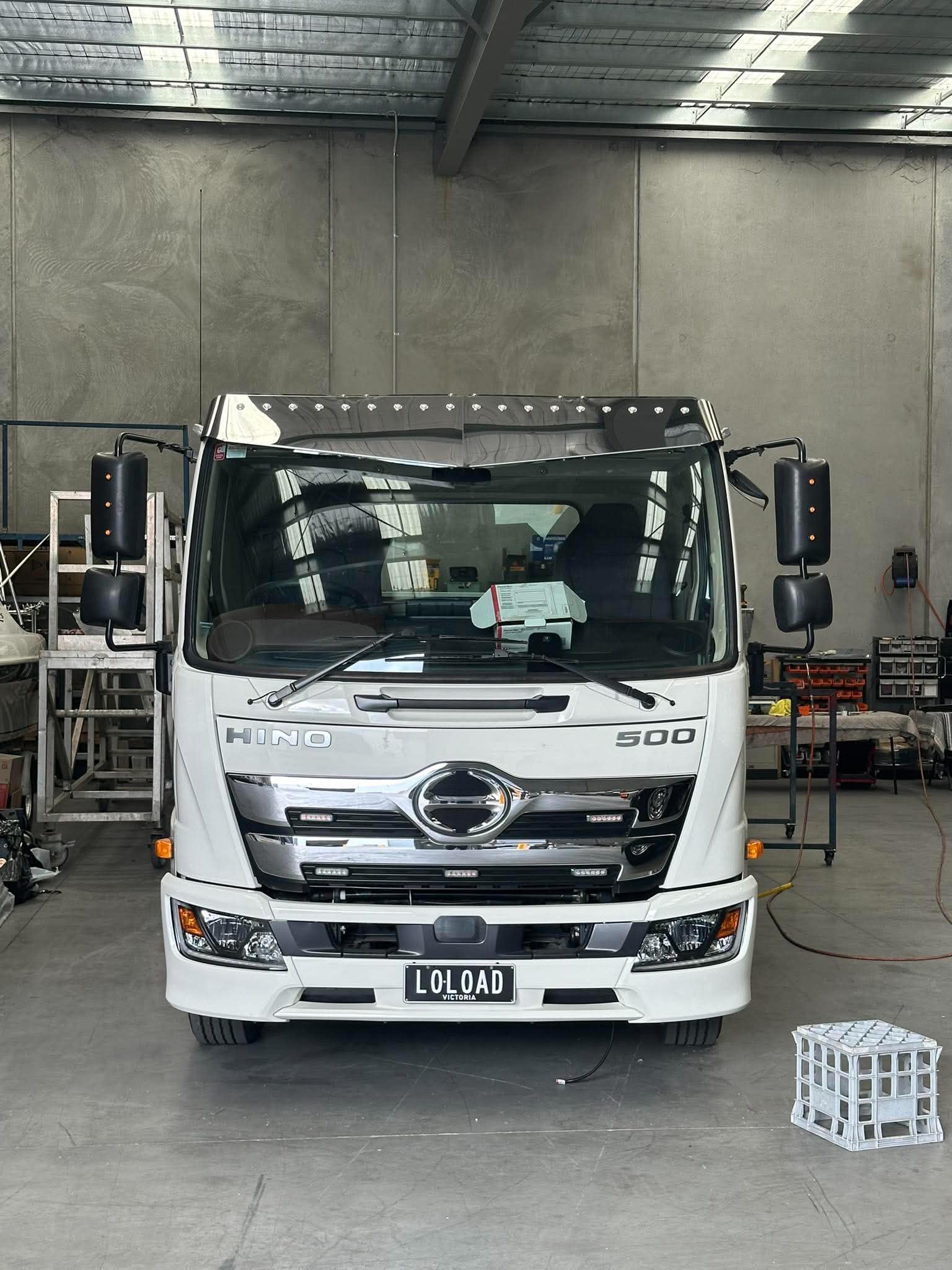 Hino Stainless Steel Sunvisor - Suits 500 series models