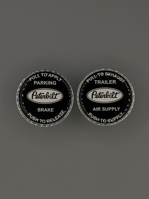 Black Peterbilt Maxi Knob Set (2 pieces)